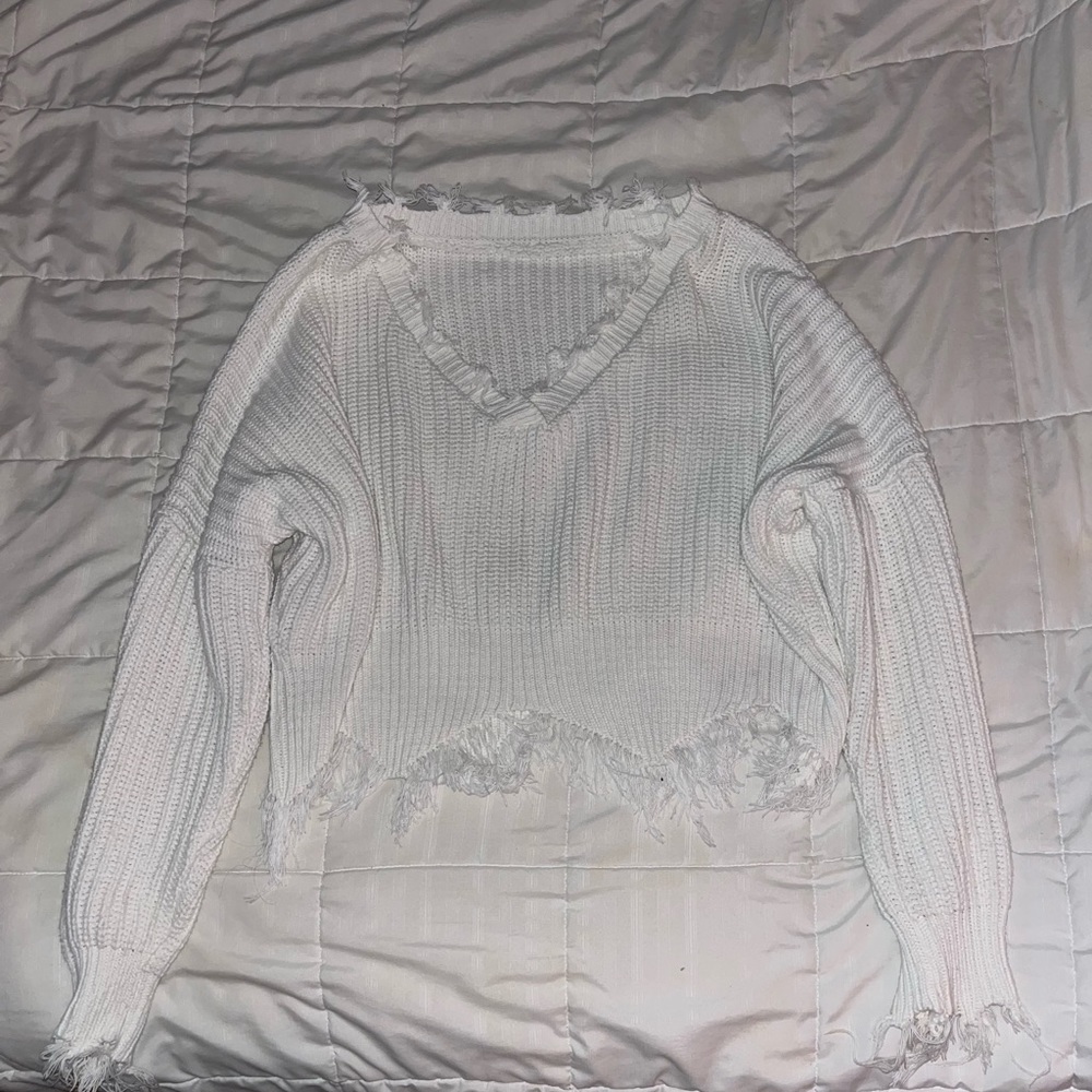 distressed sweater